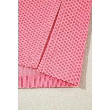 Bonbon Corduroy Flap Detail Button Up Split Shacket