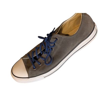 Converse All Star Gray Leather Upper Low Top Shoes Sneakers Men 10 Walking
