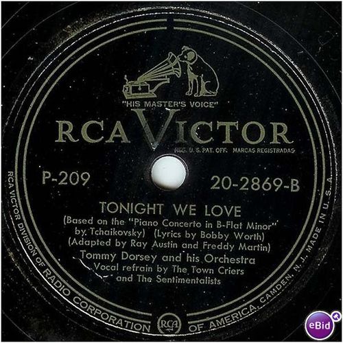Victor 78 #20-2869 - Tommy Dorsey Orchestra - "None But The Lonely Heart"