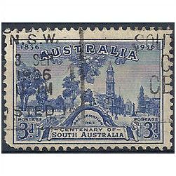 Australia 1936 SG162 3d Blue Good.Fine Used