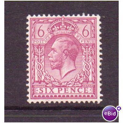 gb george v stamp hm sg385 6d reddish purple