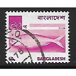 BANGLADESH 1973 50p PURPLE HILSA FISH SG 28 FINE USED