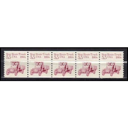2125 5.5c Star Route Truck Very Fine MNH Dry Gum PNC 1/5 X0402