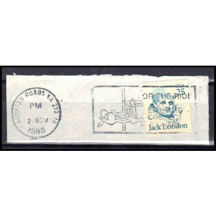 Used 2182 25c Jack London Hampton Roads, VA. BPS E2109
