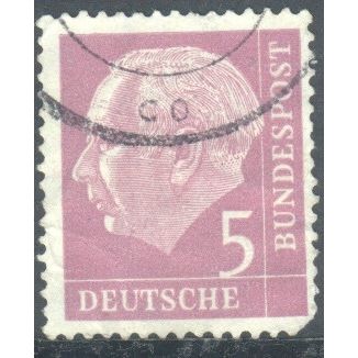 Germany 1954 - 5pf purple - President Heuss - used 3