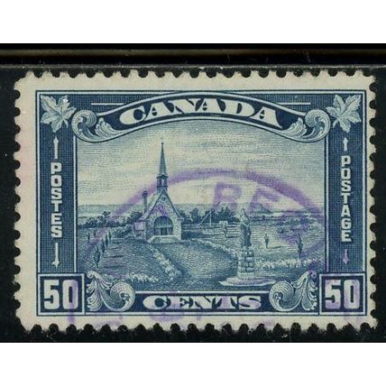 1930 Canada 50c Museum Grand Pre Monument Evangeline SC 176 Blue Used Stamp