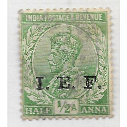 IEF INDIA 1914 EXPEDITIONARY FORCE INDIAN I.E.F. HALF ANNA USED..