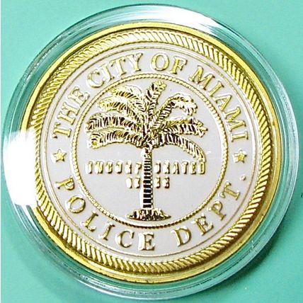 Miami, FL Police Dept. Challenge Coin. 1.5". 23c.