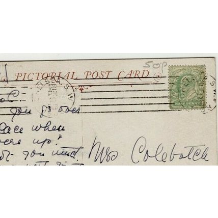 POSTCARD Abbot's Kitchen Glastonbury with 1909 CHELSEA S.W. Krag Postmark