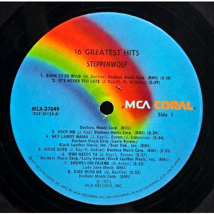 Steppenwolf 16 Greatest Hits 1973 LP Vinyl Record Album Vintage (P4)