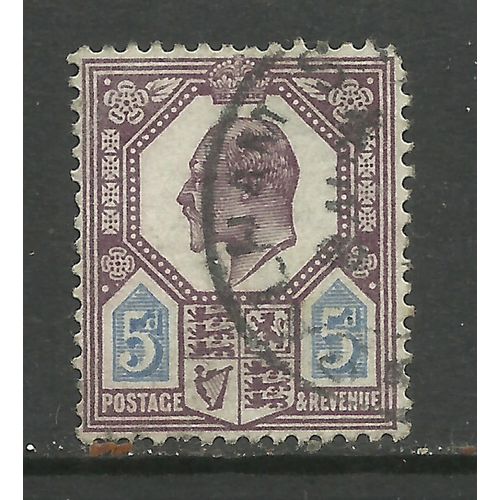 GB 1902 - 11 KEV11 5d Purple / blue used Wmk 49 ( T370 )