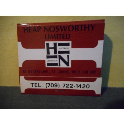 Heap Nosworthy Newfoundland Matchbook