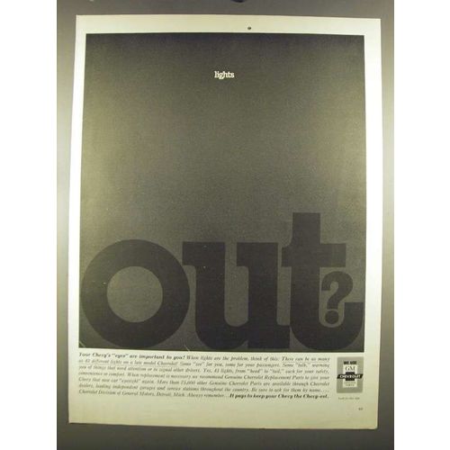 1964 Chevrolet Genuine Parts Ad - Lights Out?