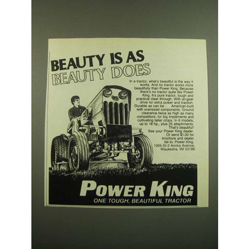 1982 Power King Tractor Ad - Beauty is as Beauty Does