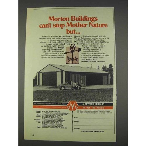 1982 Morton Buildings Ad - Can't Stop Mother Nature