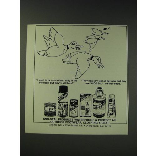 1987 Sno-Seal Products Ad - It used to be safe to land early in the afternoon