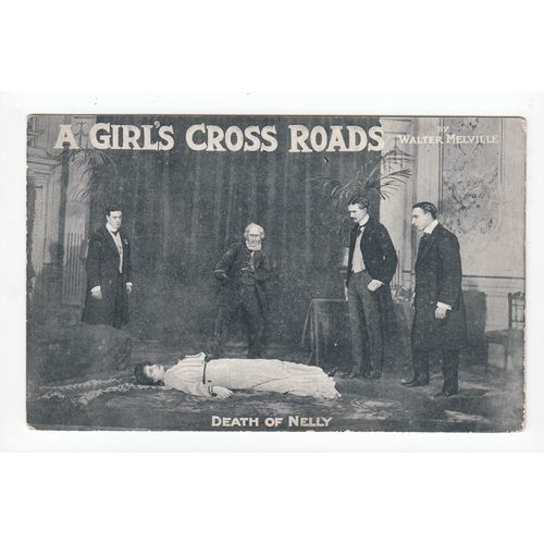 Death of Nelly A Girl's Cross Roads Walter Melville Theatre Postcard