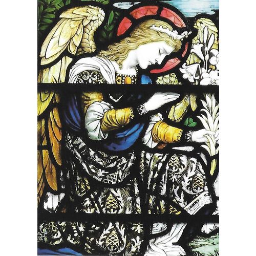 St. Ninian's Cathedral, Perth: Kneeling angel from a window in the Lady Chapel.