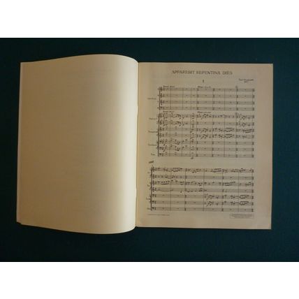 Hindemith - APPAREBIT REPENTINA DIES - Brass & SATB - Oversize Full Score - NM