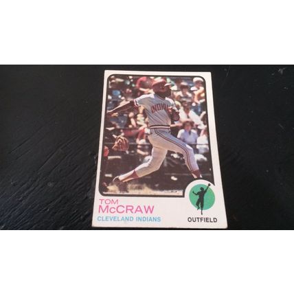 1973 Topps Card # 086 Tom McCraw Very Good (3) Cleveland Indians