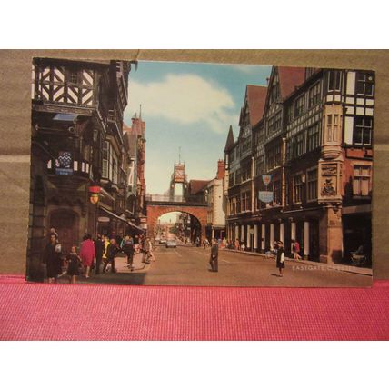EASTGATE, CHESTER, used postcard by J. Salmon dated 1977 =
