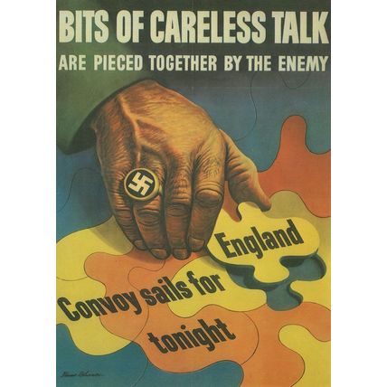 Swastika Ring Jewellery Holding Military Map Postcard