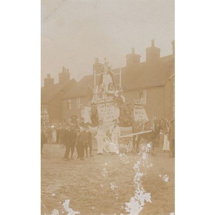 National Students League NSL Boy Scouts Procession Beauty Queen Old RPC Postcard
