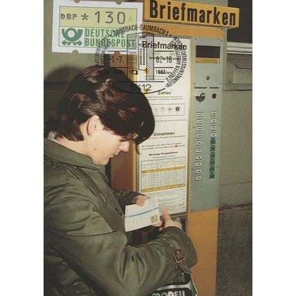 Briefmarken German Electronic Posting FDC Letter Post Machine Postcard