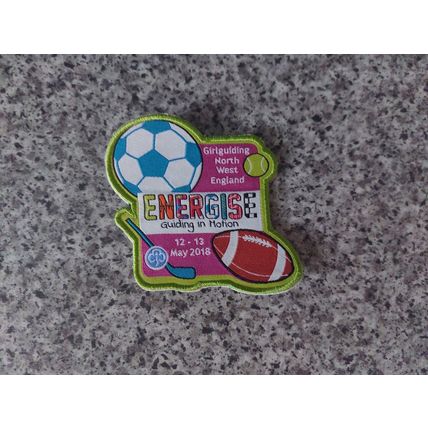 Girlguiding North West England Badge Patch Energise In Motion Sew Camp Blanket