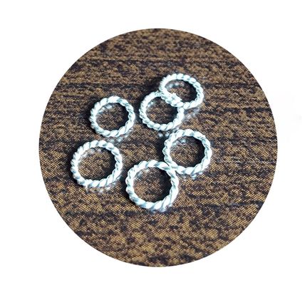 Sterling Silver 6mm Twisted Closed Ring Soldered Findings Jewellery Making C35