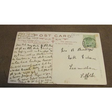 1916 fr Postcard -Horse & Carriage @ Burnham-On-Crouch Quay - Maldon Essex
