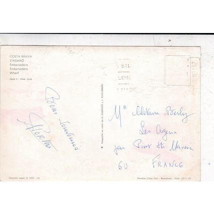 S'Agaro Costa Brava Spain Postcard used creased