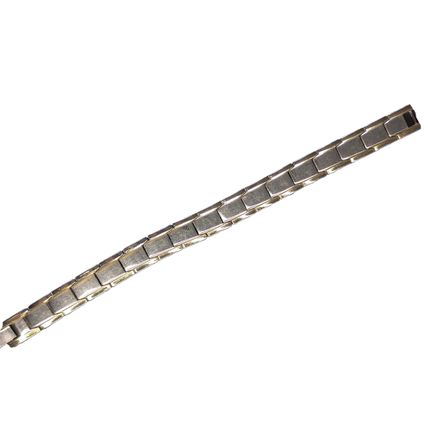 Magnet Healing Bracelet Silver Steel Men's 21cm Biker Rock Punk Iconic A14