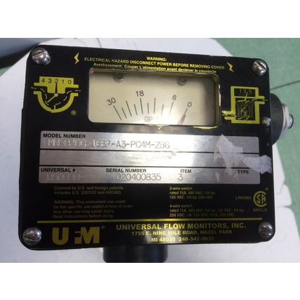 NEW UFM UNIVERSAL FLOW METER MN-B30G-16BP-A3-PC4M-Z86 40 GPM,1" NPT B50998,BQ