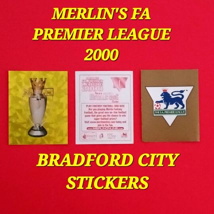 BRADFORD CITY Merlin's Premier League 2000 Choose Your Sticker Numbers 55 - 80