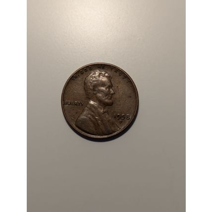 1958 D lincoln penny full date free shipping no reserve