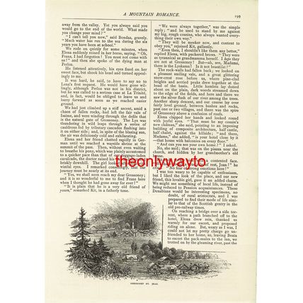 Gressoney St Jean, Italy, Book Illustration (Print), 1890