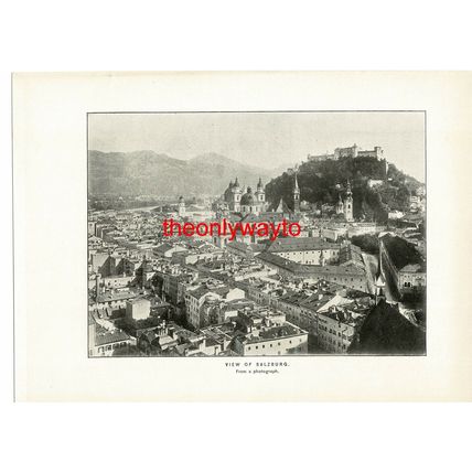 Mozart's Birthplace, Salzburg, Austria, Book Illustration (Print), c1892