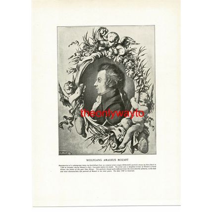 Wolfgang Amadeus Mozart, Book Illustration (Print), c1892