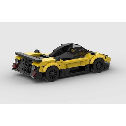 Pagani Zonda Cinque Sports Car Brick Model MOC - 255 pieces, 8 studs wide