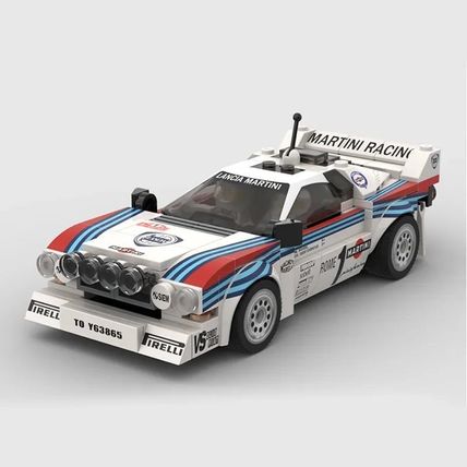 LANCIA 037 Rally Car Brick Model MOC - 240 pieces, 8 studs wide