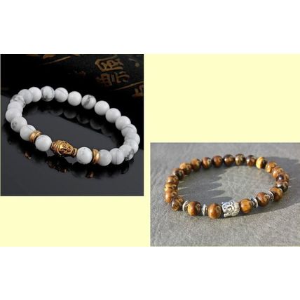 Buddha Bracelet Tigers Eye Spiritual White Turquoise Bead Buddha Bracelet