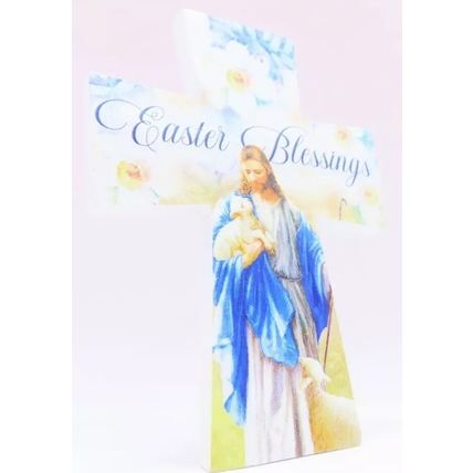 Easter Blessings Free Standing Cross 10.5 CM Christmas Faith Jesus