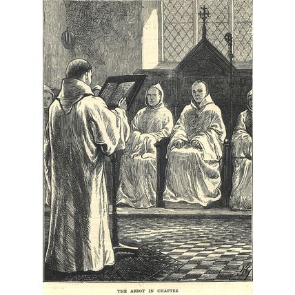 MONASTIC LIFE IN ENGLAND 1872 VICTORIAN ENGRAVINGS #3
