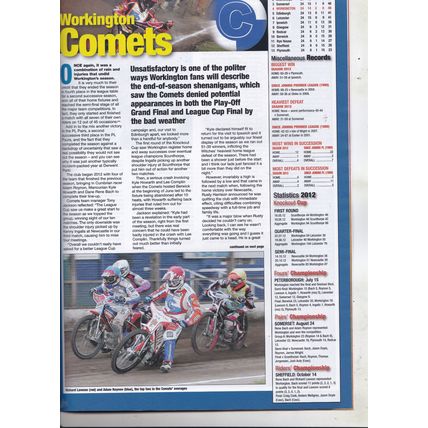 Speedway Star magazine : February 23, 2013. Glasgow & Workington track reviews