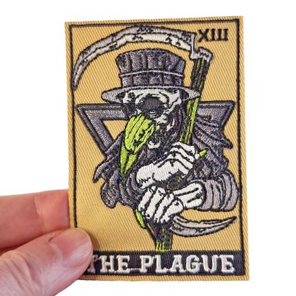 The Plague Tarot Card Embroidered Patch Sew On Iron On Gothic Pagan Reaper P179
