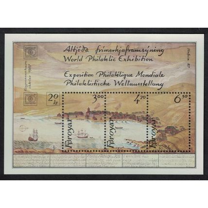 Faroe Is. Ships Hafnia 87 Intl Stamp Expo MS 1986 MNH SG#MS136 MI#Block 2