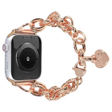 Stainless Steel Heart Pendant Watchband For Apple Watch Series, 7 41mm / 6&SE&5&