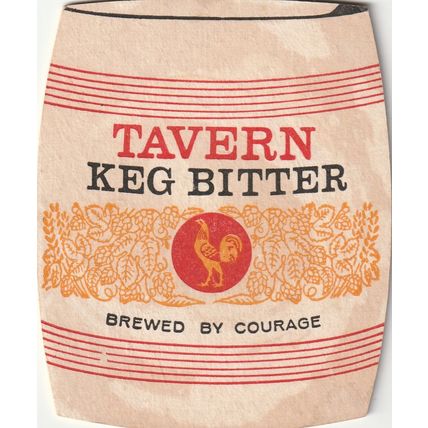 BEER MAT - COURAGE BARCLAY BREWERY - TAVERN KEG BITTER - (Cat No 017) - (1962)