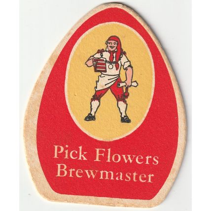 BEER MAT - FLOWERS BREWERY - GLADIOLUS PRIMULINUS - (Cat No 027) - (1961)